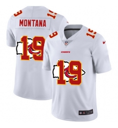 Nike Chiefs 19 Joe Montana Helaire White Shadow Logo Limited Jersey