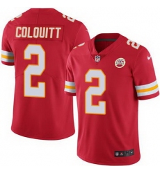 Nike Chiefs #2 Dustin Colquitt Red Team Color Mens Stitched NFL Vapor Untouchable Limited Jersey