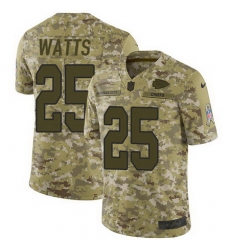 Nike Chiefs #25 Armani Watts Camo Mens Stitched NFL Limited 2018 Salute To Service Jersey