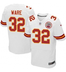 Nike Chiefs #32 Spencer Ware White Mens Stitched NFL Elite Jersey