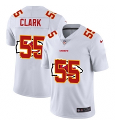 Nike Chiefs 55 Frank Clark White Shadow Logo Limited Jersey