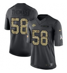 Nike Chiefs #58 Derrick Thomas Black Mens Stitched NFL Limited 2016 Salute to Service Jersey