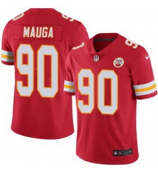 Nike Chiefs #90 Josh Mauga Red Mens Stitched NFL Limited Rush Jersey
