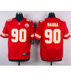 Nike Chiefs #90 Josh Mauga Red Team Color Mens Stitched NFL Elite Jersey
