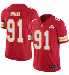 Nike Chiefs #91 Derrick Nnadi Red Team Color Mens Stitched NFL Vapor Untouchable Limited Jersey