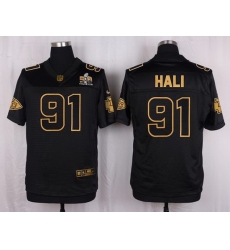 Nike Chiefs #91 Tamba Hali Black Mens Stitched NFL Elite Pro Line Gold Collection Jersey