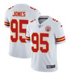 Nike Chiefs #95 Chris Jones White Mens Stitched NFL Vapor Untouchable Limited Jersey