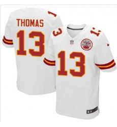 Nike Kansas City Chiefs #13 De 27Anthony Thomas White Men 27s Stitched NFL Elite Jersey