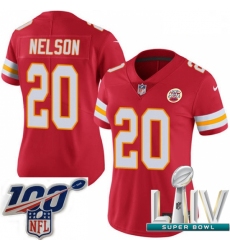 2020 Super Bowl LIV Women Nike Kansas City Chiefs #20 Steven Nelson Red Team Color Vapor Untouchable Limited Player NFL Jersey