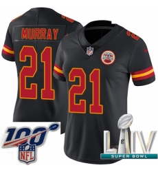 2020 Super Bowl LIV Women Nike Kansas City Chiefs #21 Eric Murray Limited Black Rush Vapor Untouchable NFL Jersey