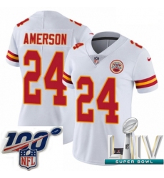 2020 Super Bowl LIV Women Nike Kansas City Chiefs #24 David Amerson White Vapor Untouchable Limited Player NFL Jersey