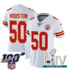 2020 Super Bowl LIV Women Nike Kansas City Chiefs #50 Justin Houston White Vapor Untouchable Limited Player NFL Jersey