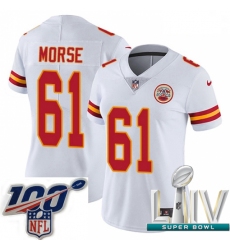 2020 Super Bowl LIV Women Nike Kansas City Chiefs #61 Mitch Morse White Vapor Untouchable Limited Player NFL Jersey