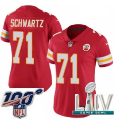 2020 Super Bowl LIV Women Nike Kansas City Chiefs #71 Mitchell Schwartz Red Team Color Vapor Untouchable Limited Player NFL Jersey