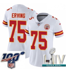 2020 Super Bowl LIV Women Nike Kansas City Chiefs #75 Cameron Erving White Vapor Untouchable Limited Player NFL Jersey