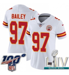 2020 Super Bowl LIV Women Nike Kansas City Chiefs #97 Allen Bailey White Vapor Untouchable Limited Player NFL Jersey