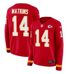Nike Chiefs #14 Sammy Watkins Red Team Color Women Stitched NFL Jersey