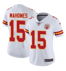 Nike Chiefs #15 Patrick Mahomes White Womens Stitched NFL Vapor Untouchable Limited Jersey