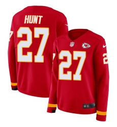 Nike Chiefs #27 Kareem Hunt Red Team Color Women Stitched NFL