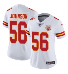 Nike Chiefs #56 Derrick Johnson White Womens Stitched NFL Vapor Untouchable Limited Jersey