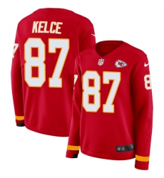 Nike Chiefs #87 Travis Kelce Red Team Color Women Stitched NFL