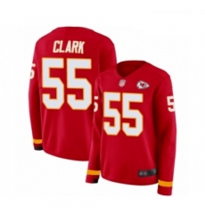 Womens Kansas City Chiefs 55 Frank Clark Limited Red Therma Long Sleeve Football Jersey