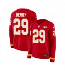 Womens Nike Kansas City Chiefs 29 Eric Berry Limited Red Therma Long Sleeve NFL Jersey