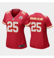 women clyde edwards helaire kansas city chiefs red game jersey 