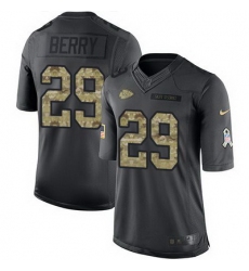 Nike Chiefs #29 Eric Berry Black Youth Stitched NFL Limited 2016 Salute to Service Jersey