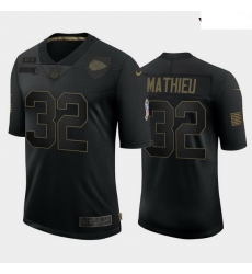 Youth Kansas City Chiefs 32 Tyrann Mathieu Black Camo 2020 Salute To Service Limited Jersey