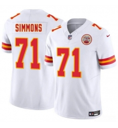 Youth Kansas City Chiefs 71 Josh Simmons White 2025 Draft F U S E Vapor Untouchable Limited Stitched Football Jersey Youth Kansas City Chiefs 71 Josh Simmons White 2025 Draft F U S E Vapor Untouchable Limited Stitched Football Jersey