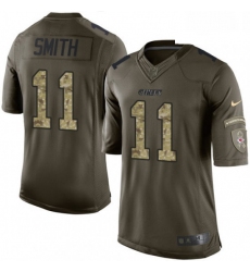 Youth Nike Kansas City Chiefs 11 Alex Smith Elite Green Salute to Service NFL Jersey