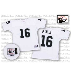 16 Jim Plunkett mitchell&ness Raiders Premier Jersey white