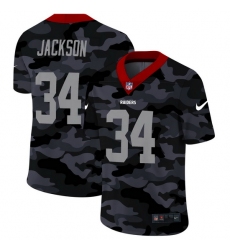 Las Vegas Raiders 34 Bo Jackson Men Nike 2020 Black CAMO Vapor Untouchable Limited Stitched NFL Jersey