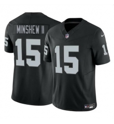 Men Las Vegas Raiders 15 Gardner Minshew II Black 2024 F U S E Stitched Football Jersey