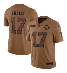 Men Las Vegas Raiders 17 Davante Adams 2023 Brown Salute To Service Limited Stitched Football Jersey