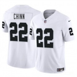 Men Las Vegas Raiders 22 Jeremy Chinn White 2025 F U S E  Vapor Stitched Football Jersey