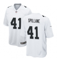 Men Las Vegas Raiders 41 Robert Spillane White 2023 Draft Vapor Limited Stitched Football Jersey