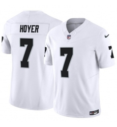 Men Las Vegas Raiders 7 Brian Hoyer White 2023 F U S E Vapor Untouchable Stitched Football Jersey