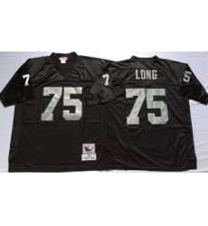 Men Las Vegas Raiders 75 Howie Long Black M&N Throwback Jersey