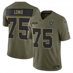 Men Las Vegas Raiders 75 Howie Long Olive 2025 F U S E  Salute to Service Limited Stitched Football Jersey