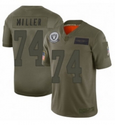 Men Oakland Raiders 74 Kolton Miller Limited Camo 2019 Salute to Service Football Jersey