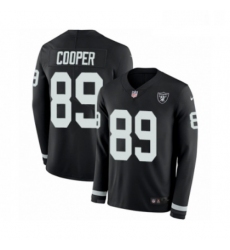 Mens Nike Oakland Raiders 89 Amari Cooper Limited Black Therma Long Sleeve NFL Jersey