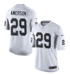 NFL Oakland Raiders #29 David Amerson White Elite Jersey