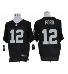 Nike Oakland Raiders 12 Jacoby Ford Black Elite NFL Jersey