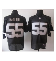 Nike Oakland Raiders 55 Rolando McClain Black Elite Logo Sleeve NFL Jersey