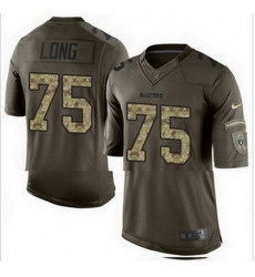 Nike Oakland Raiders #75 Howie Long Green Mens Stitched NFL Limited Salute to Service Jersey