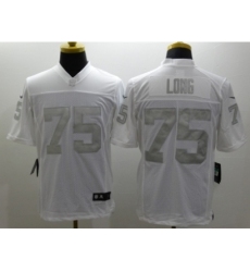 Nike Oakland Raiders 75 Howie Long White Game Platinum NFL Jersey