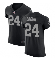 Nike Raiders #24 Willie Brown Black Team Color Mens Stitched NFL Vapor Untouchable Elite Jersey