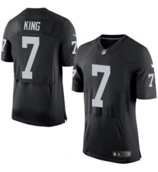 Oakland Raiders #7 Marquette King Mens Black Elite Jersey